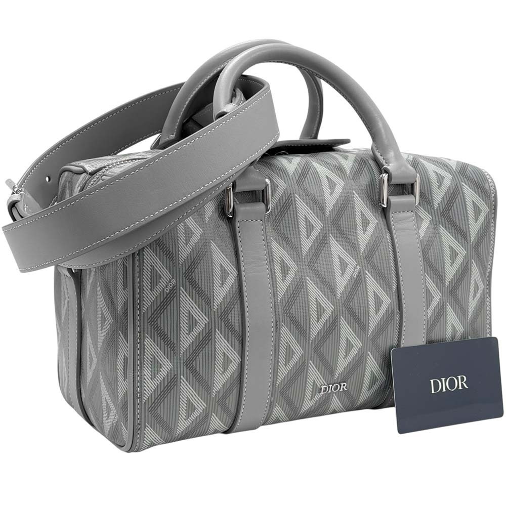 Christian Dior Lango CD Diamond Gray Handbag Shoulder Bag - Picture 1 of 10